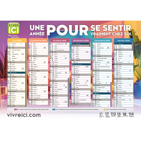 Calendrier 2025 – scolaire